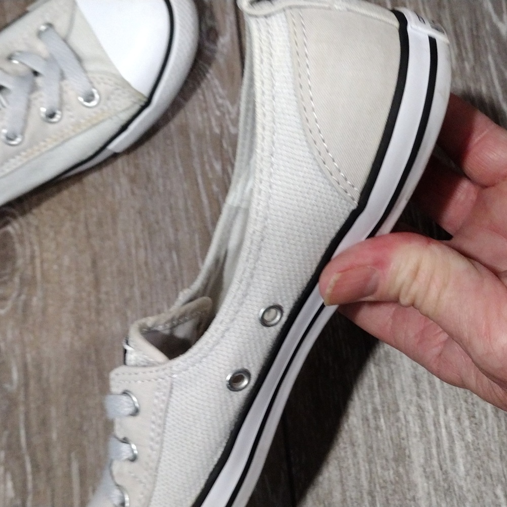 CONVERSE - Light Gray Canvas Sneakers - Picture 7 of 12